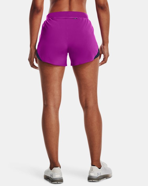 Women's UA Fly-By Elite 3'' Shorts, Purple, pdpMainDesktop image number 1